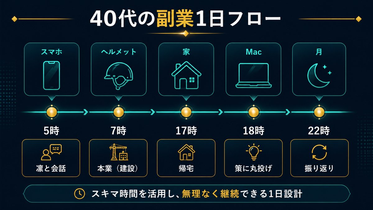 40代副業の1日フロー