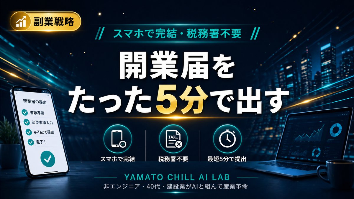 個人事業主の開業届をClaude Codeで5分で完成させる方法