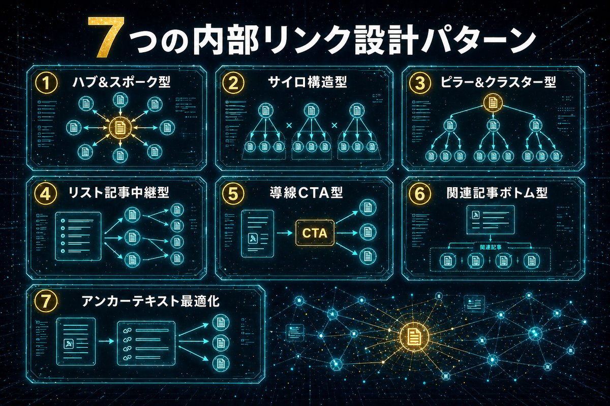 7つの内部リンク設計パターン一覧の図解