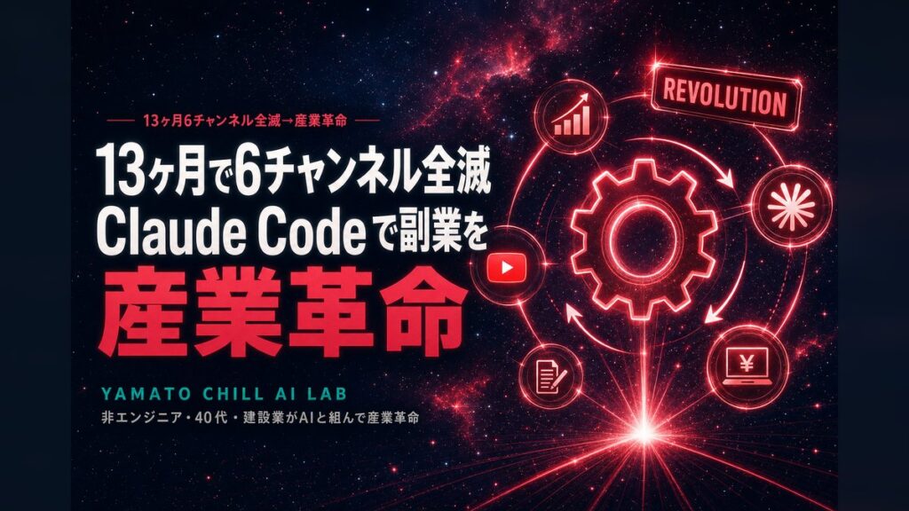 13ヶ月で6チャンネル全滅からClaude Codeで産業革命のアイキャッチ