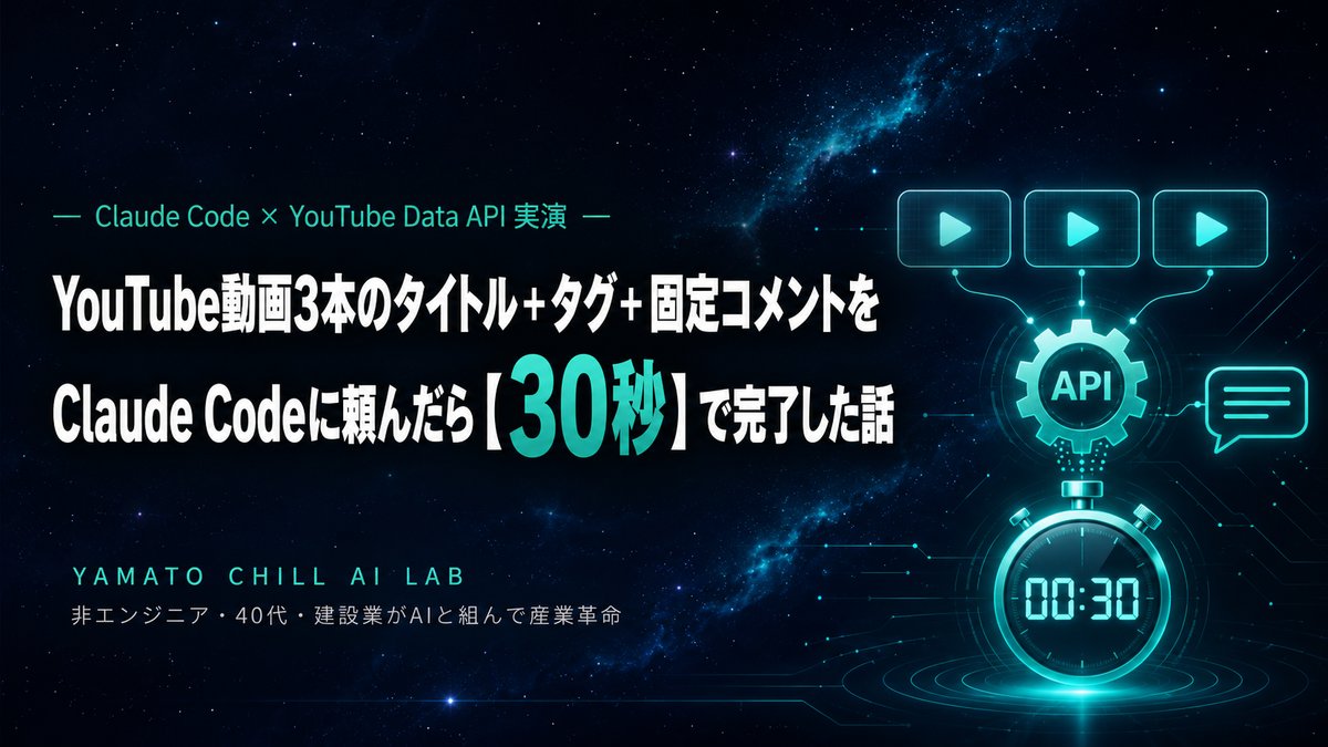 Claude Codeに「タイトル直して」と頼んだら30秒で完了した話
