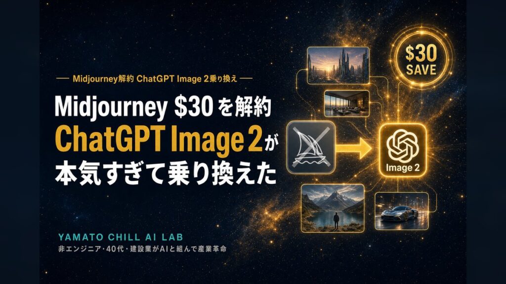 Midjourney解約してChatGPT Image 2に乗り換えた話のアイキャッチ