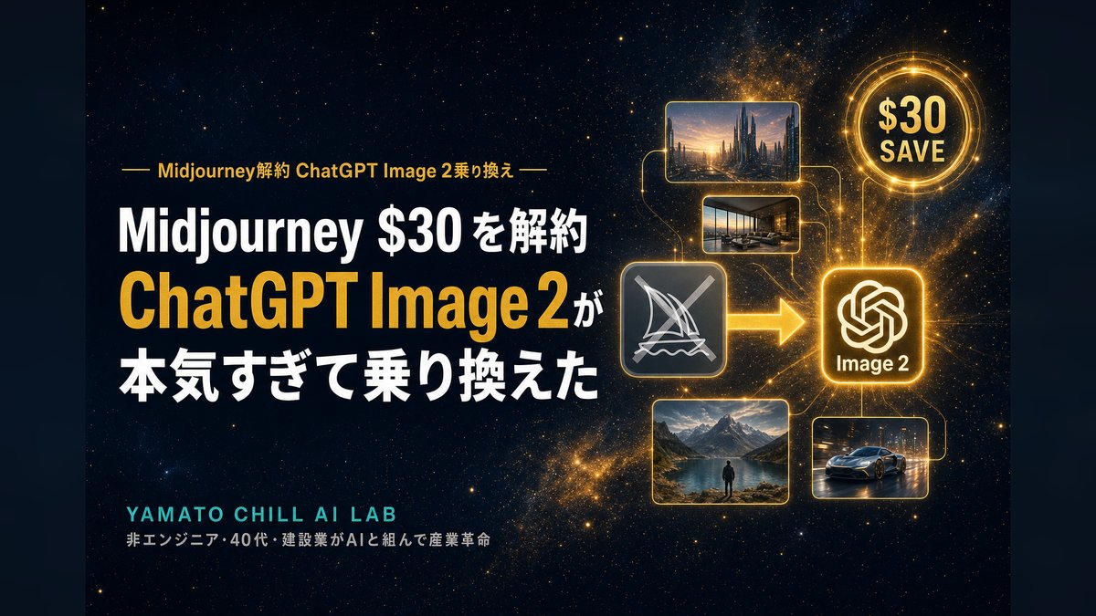 Midjourney解約してChatGPT Image 2に乗り換えた話のアイキャッチ