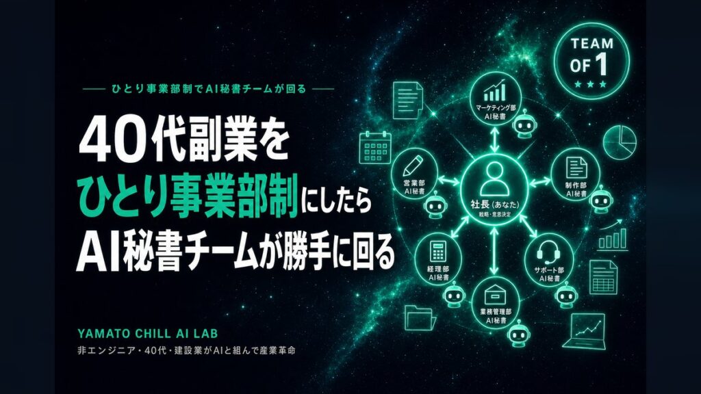 ひとり事業部制でAI秘書チームが勝手に回り始めた話のアイキャッチ