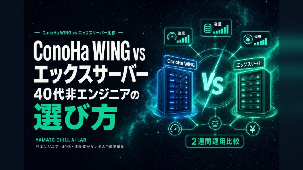 ConoHa WING vs エックスサーバー2週間運用比較のアイキャッチ