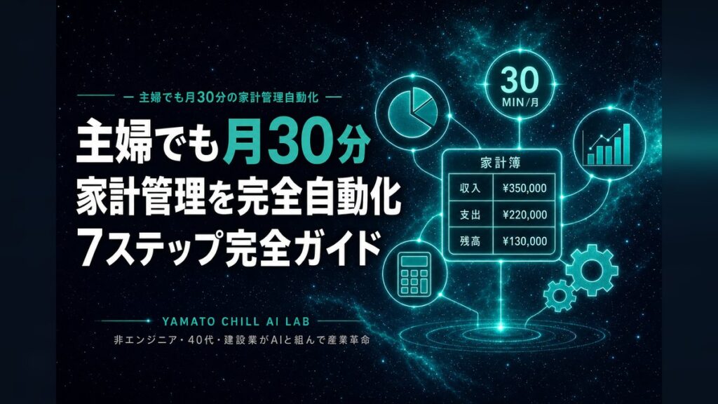 主婦でも月30分でClaude Codeで家計管理を完全自動化するアイキャッチ