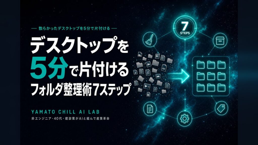 Claude Codeでデスクトップを5分で片付けるフォルダ整理術のアイキャッチ