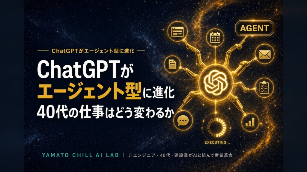 ChatGPTがエージェント型に進化して40代の仕事はどう変わるかのアイキャッチ