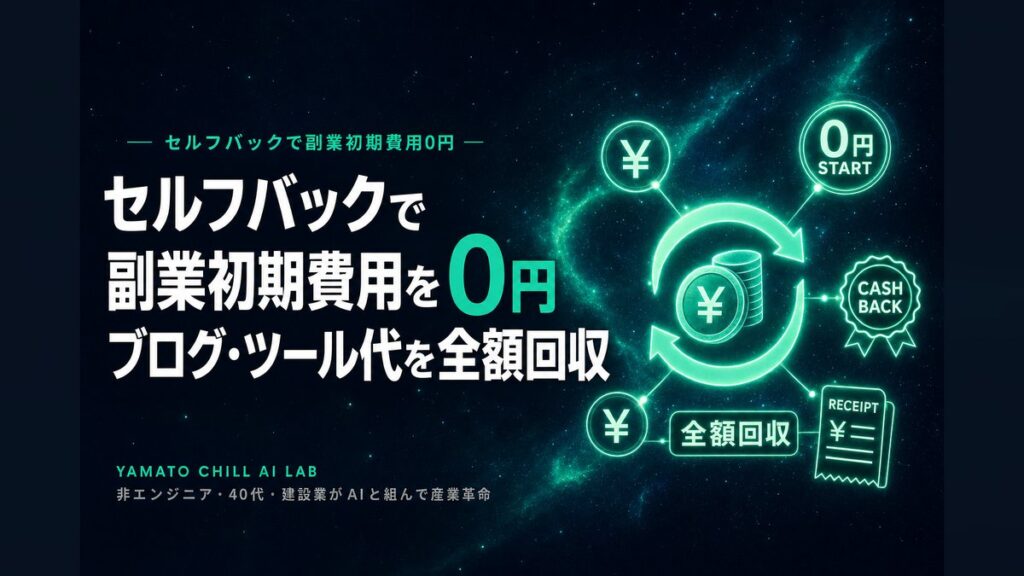 セルフバックで副業初期費用を0円にする方法のアイキャッチ