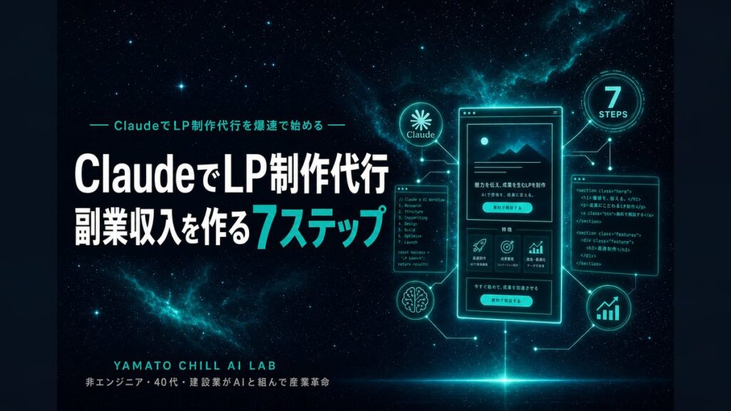 ClaudeでLP制作代行を始める7ステップのアイキャッチ