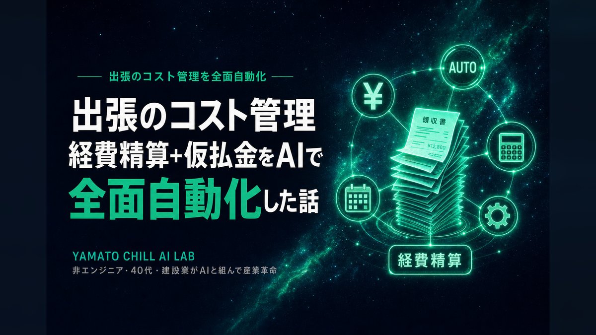 出張のコスト管理経費精算+仮払金をAIで全面自動化のアイキャッチ