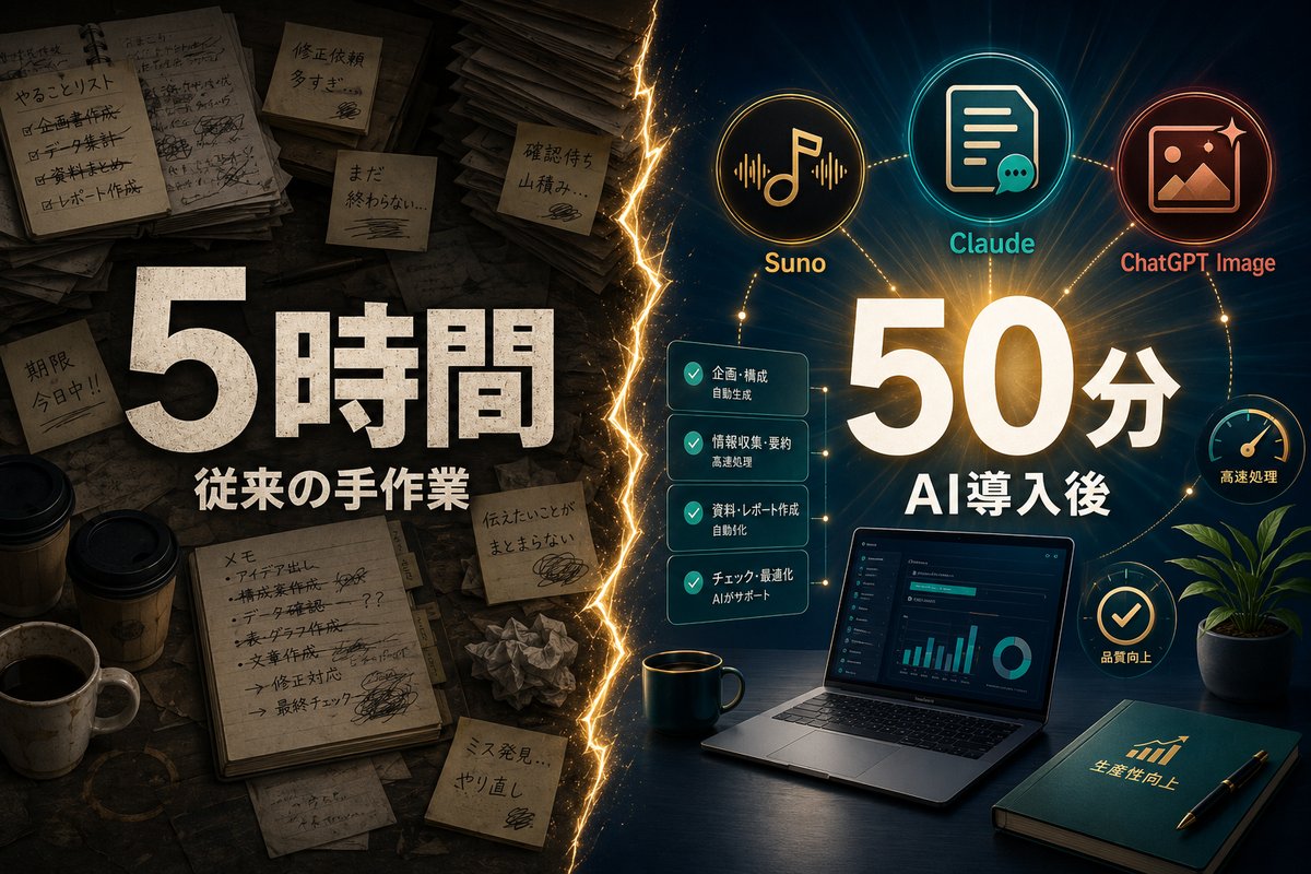 Before5時間→After50分の対比