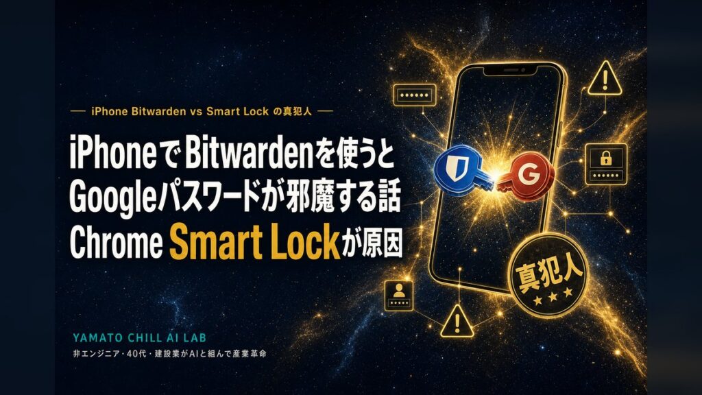 iPhone Bitwarden vs Chrome Smart Lockの真犯人のアイキャッチ