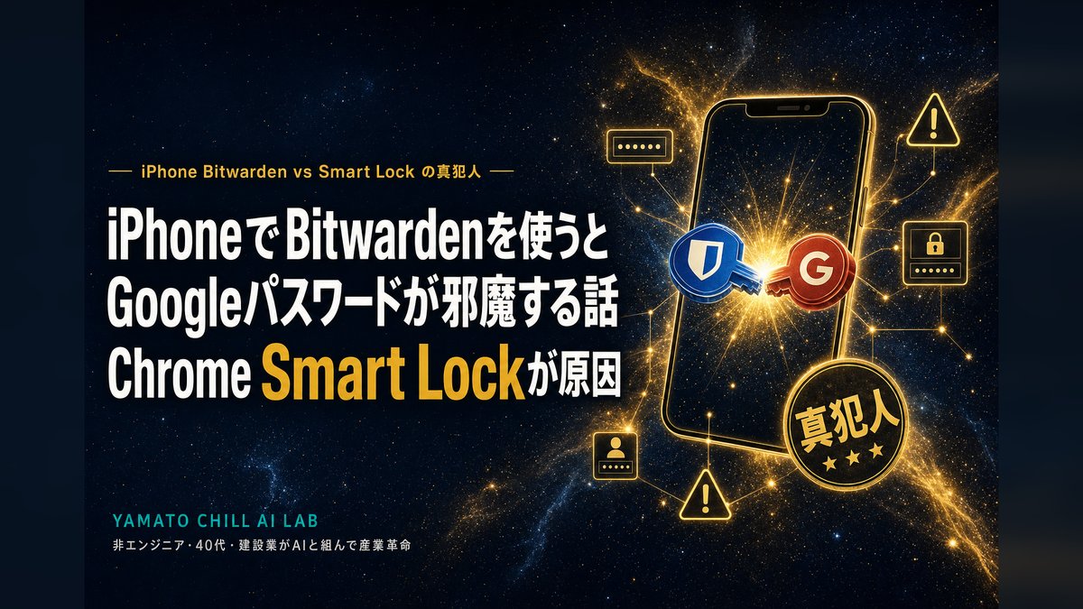 iPhone Bitwarden vs Chrome Smart Lockの真犯人のアイキャッチ