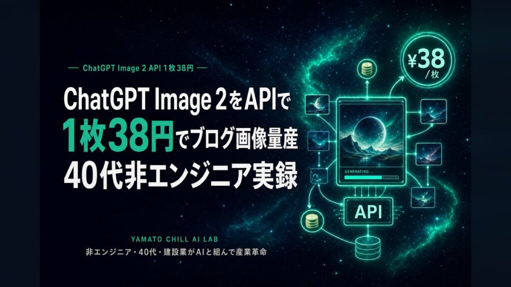 ChatGPT Image 2をAPIで動かして1枚38円でブログ画像量産のアイキャッチ