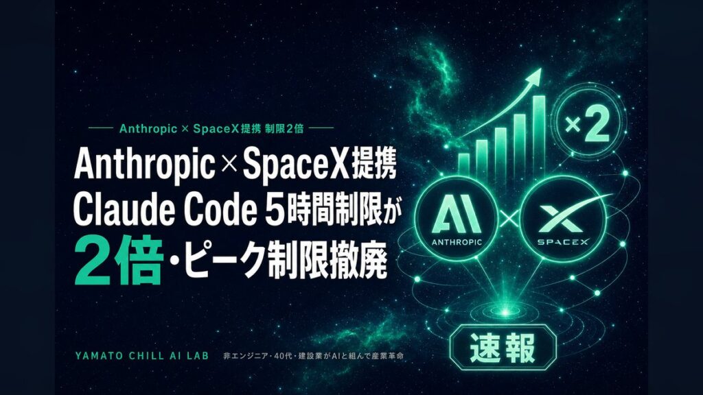 Anthropic×SpaceX提携でClaude Code制限2倍ピーク撤廃のアイキャッチ