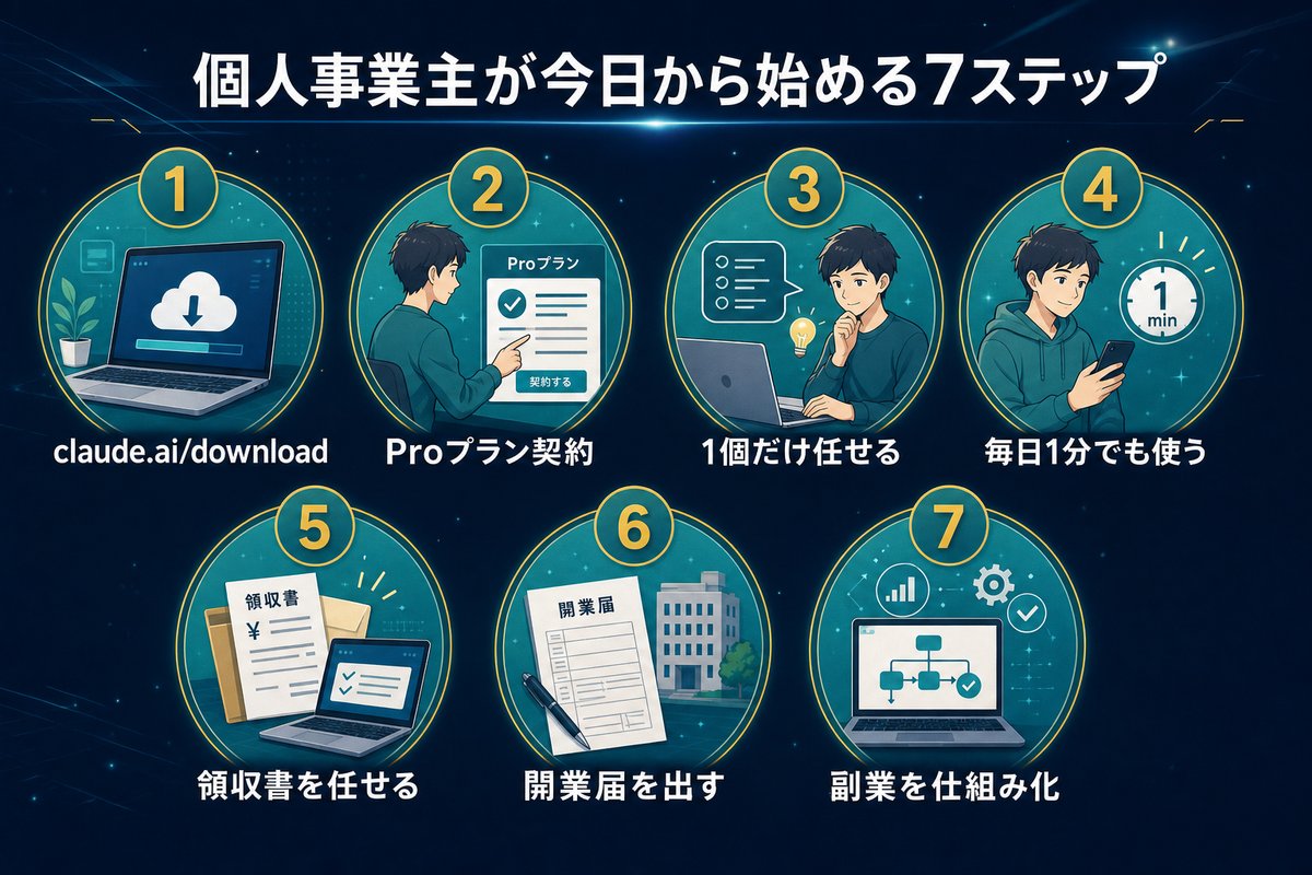 個人事業主が今日から始める7ステップ