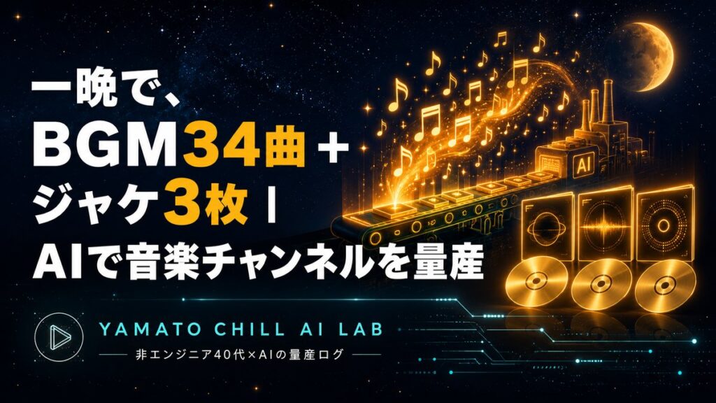 AIに一晩でBGM34曲とアルバムジャケ3枚を作らせた量産の舞台裏のアイキャッチ