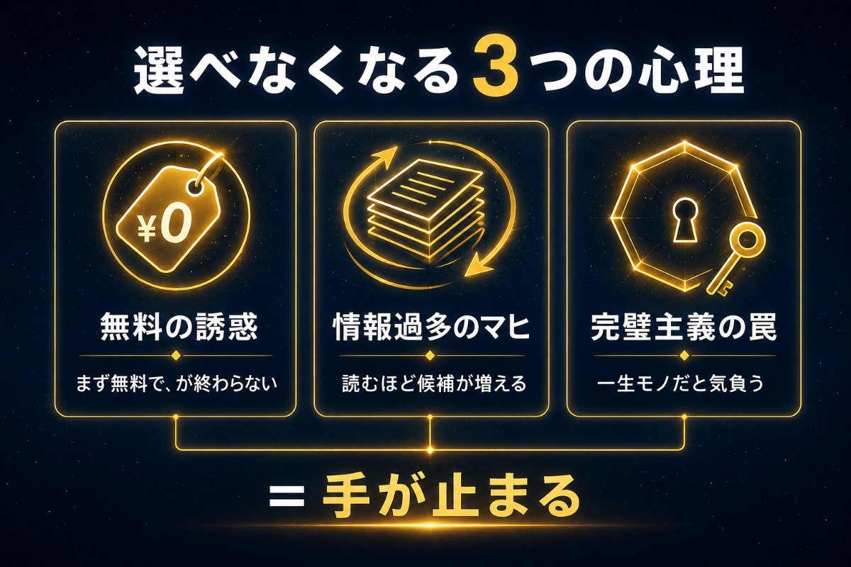 ブログのデザイン基盤選びで迷う3つの心理を整理した分類図