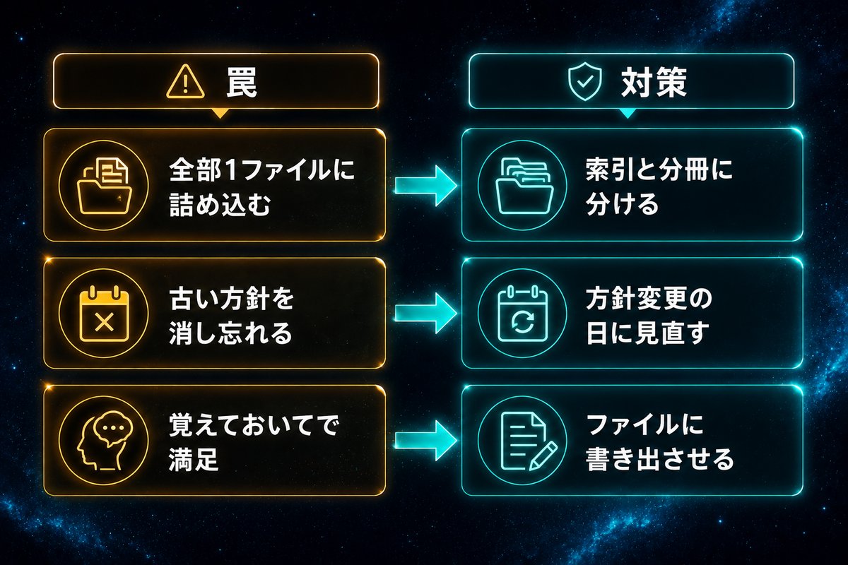 引き継ぎの仕組みづくりで踏みやすい3つの失敗と対策をまとめた対応表