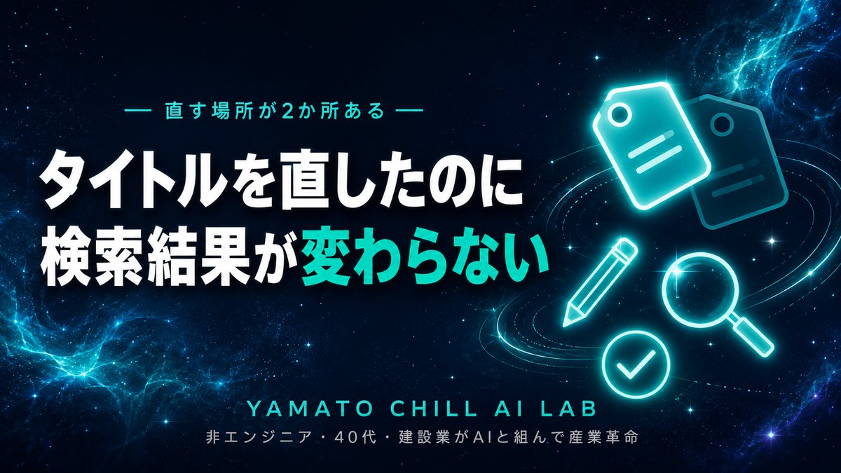 サイトの記事名と検索結果の名前が別物であることを示すアイキャッチ