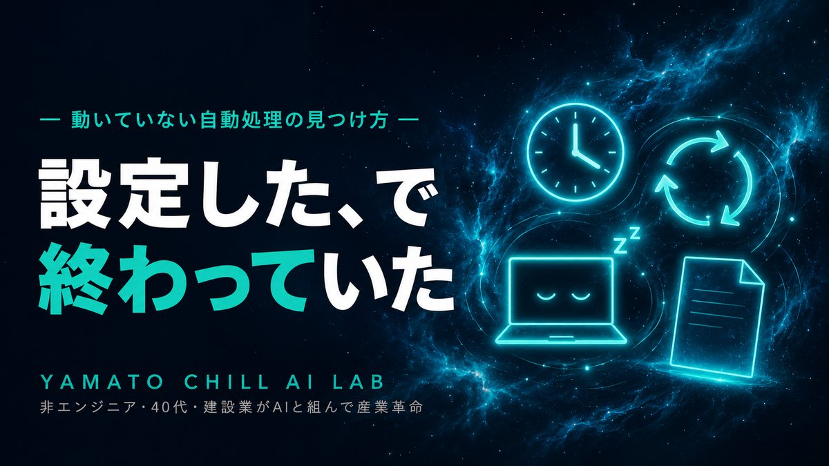設定しただけで動いていなかった自動処理を表すアイキャッチ