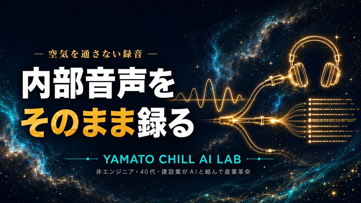 パソコンの内部音声をそのまま録音する仕組みのイメージ