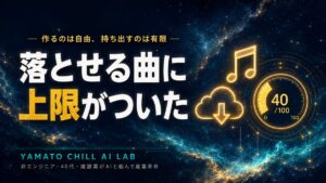 クラウドから曲を持ち出せる回数に上限がついたことを示すイメージ