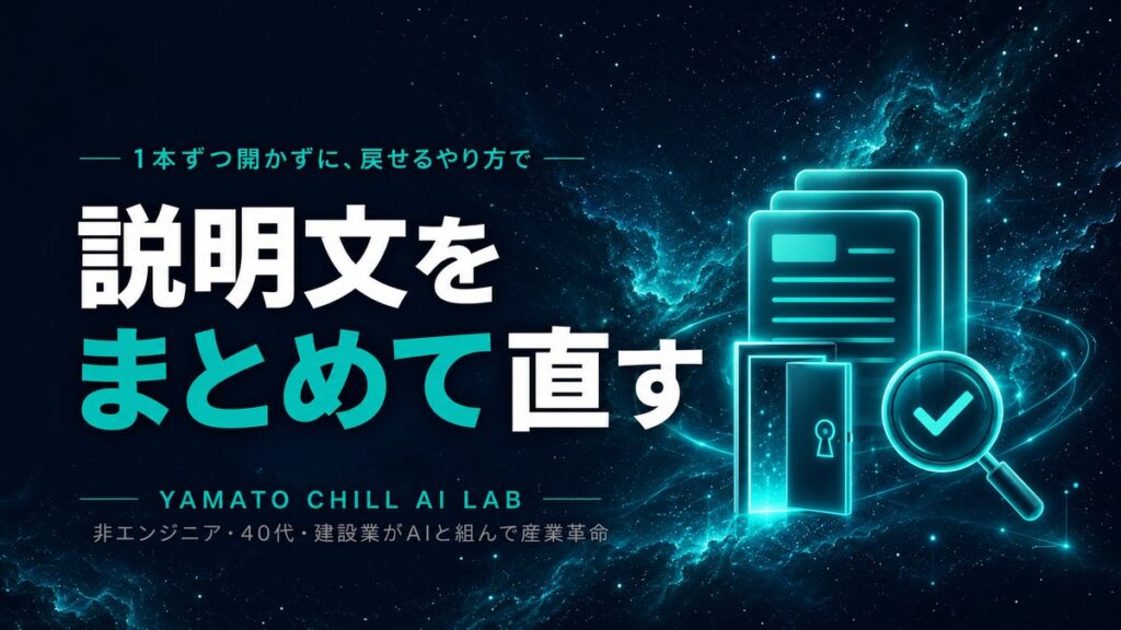 記事の説明文をまとめて直す作業のイメージ