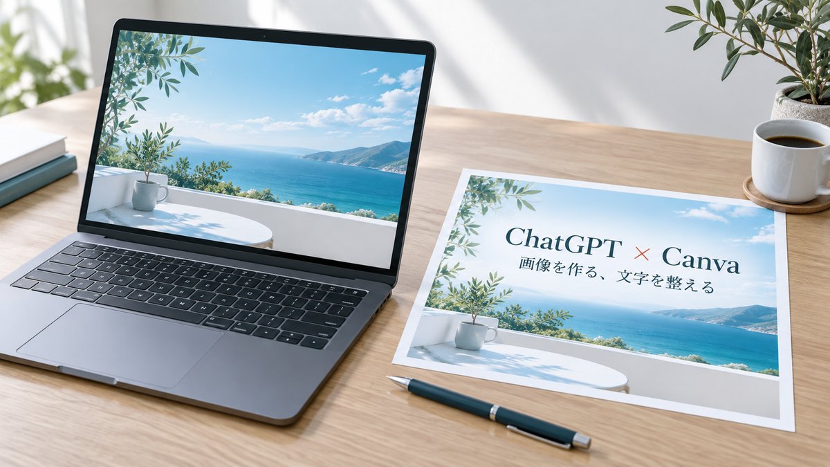 ChatGPTで画像を作りCanvaで文字を整えるチラシ制作の例