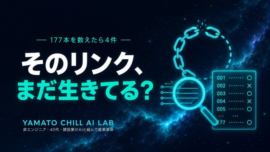ブログに貼ったリンクが今も生きているか点検するイメージ