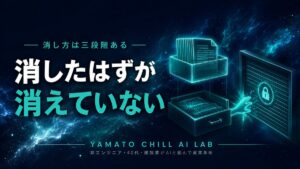 記事をまとめて消したつもりでもまだ残っていることを示すイメージ