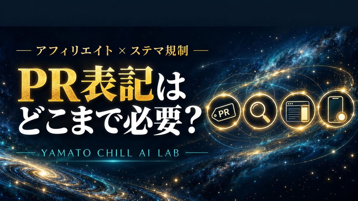 PR表記はどこまで必要?アフィリエイトとステマ規制のアイキャッチ
