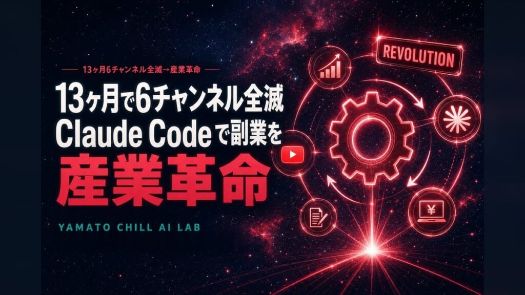 13ヶ月で6チャンネル全滅からAIと組んで副業を立て直した記録のアイキャッチ