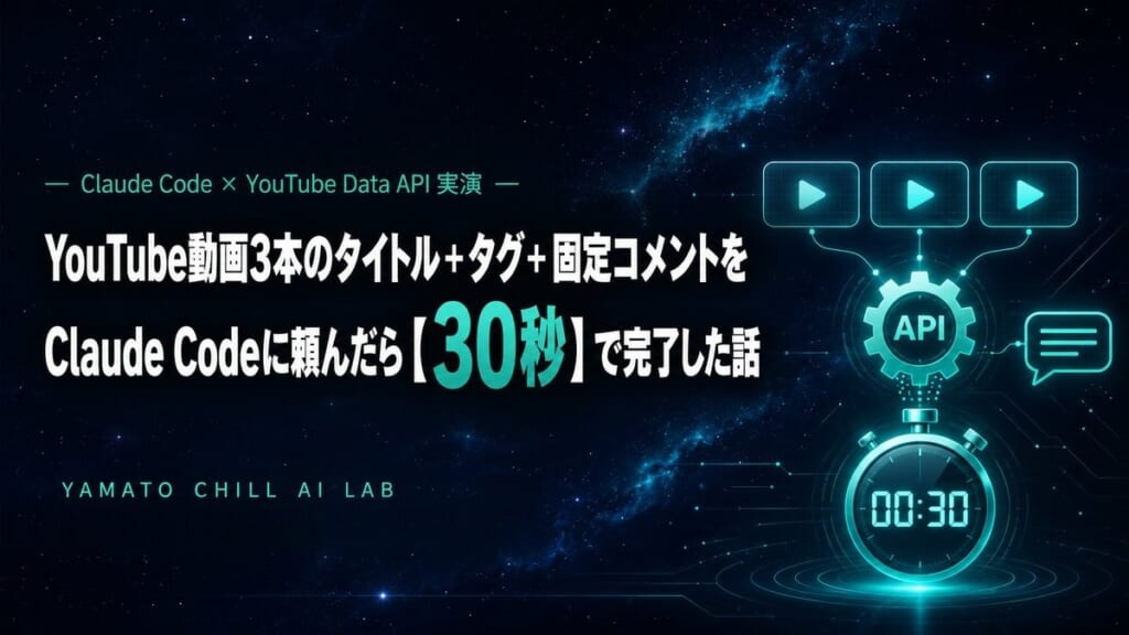 Claude Codeに「タイトル直して」と頼んだら30秒で完了した話