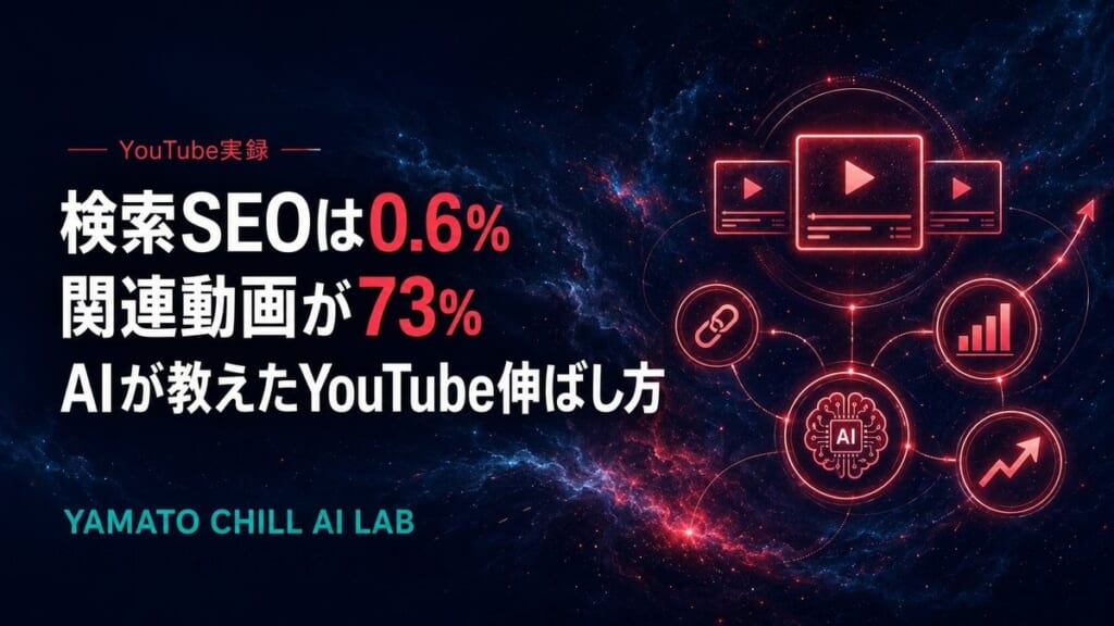 検索SEOは0.6% 関連動画は73%だったYouTubeアナリティクスを扱うアイキャッチ