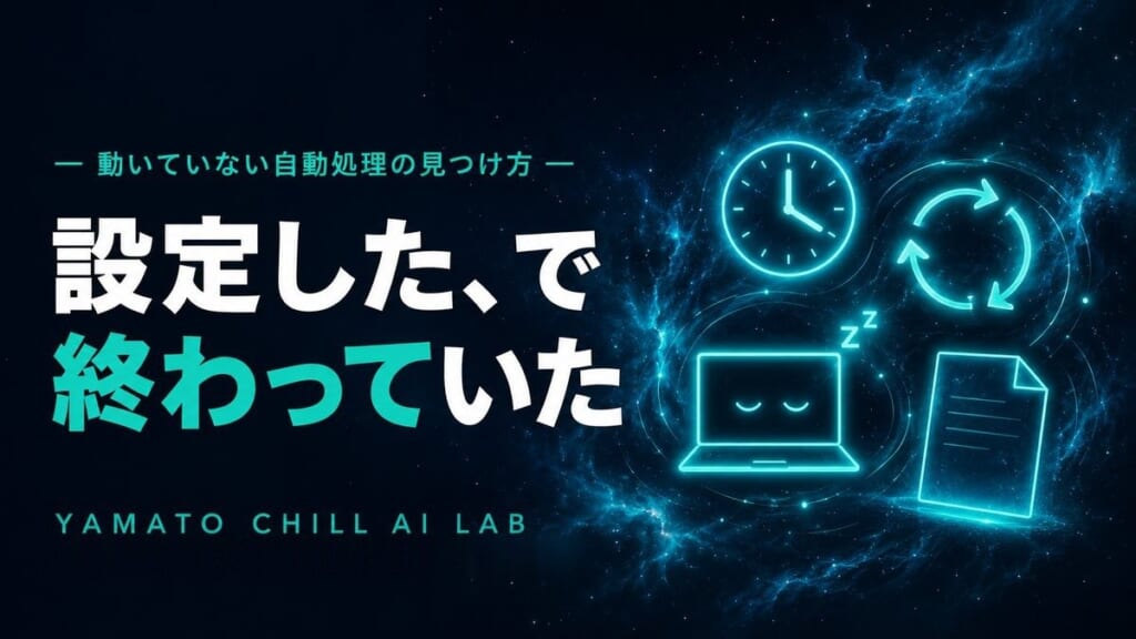 設定しただけで動いていなかった自動処理を表すアイキャッチ