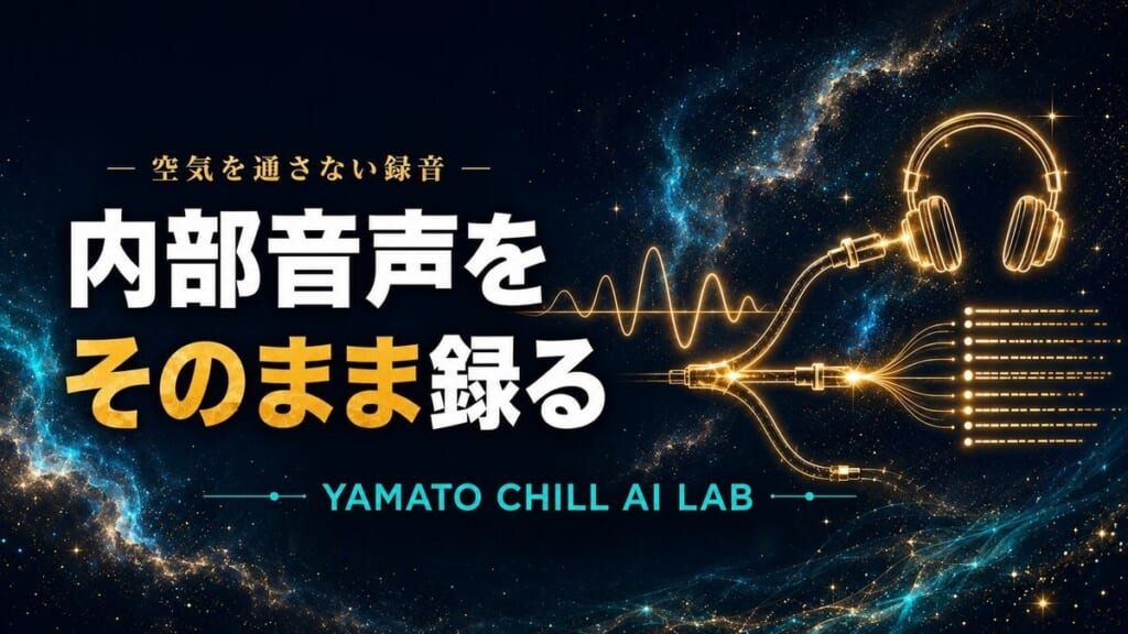 パソコンの内部音声をそのまま録音する仕組みのイメージ