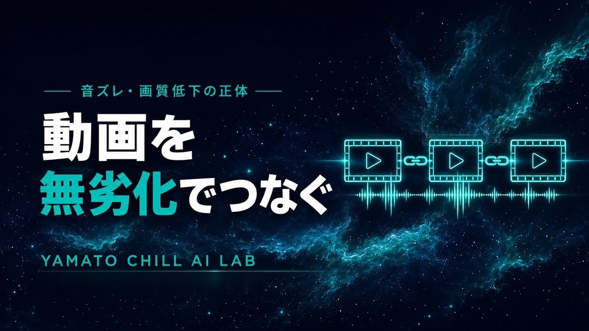 複数の動画を画質を落とさず1本につなぐイメージ