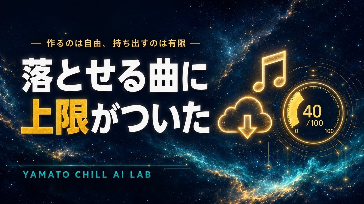 クラウドから曲を持ち出せる回数に上限がついたことを示すイメージ