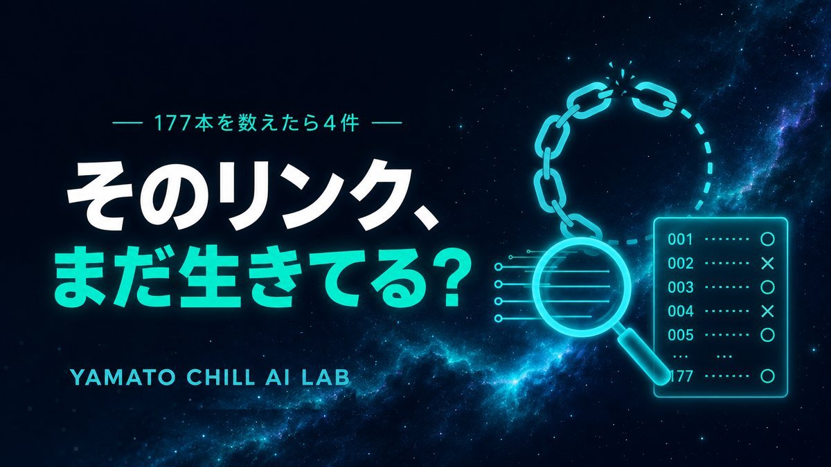 ブログに貼ったリンクが今も生きているか点検するイメージ