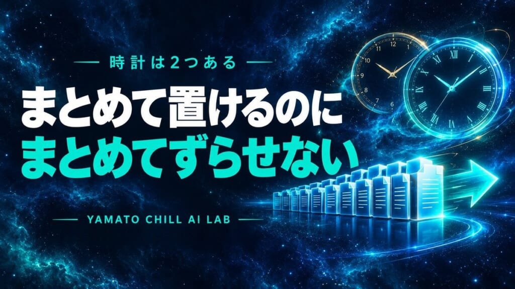 並んだ予約をまとめて後ろへずらそうとしているが動かせないことを示すイメージ