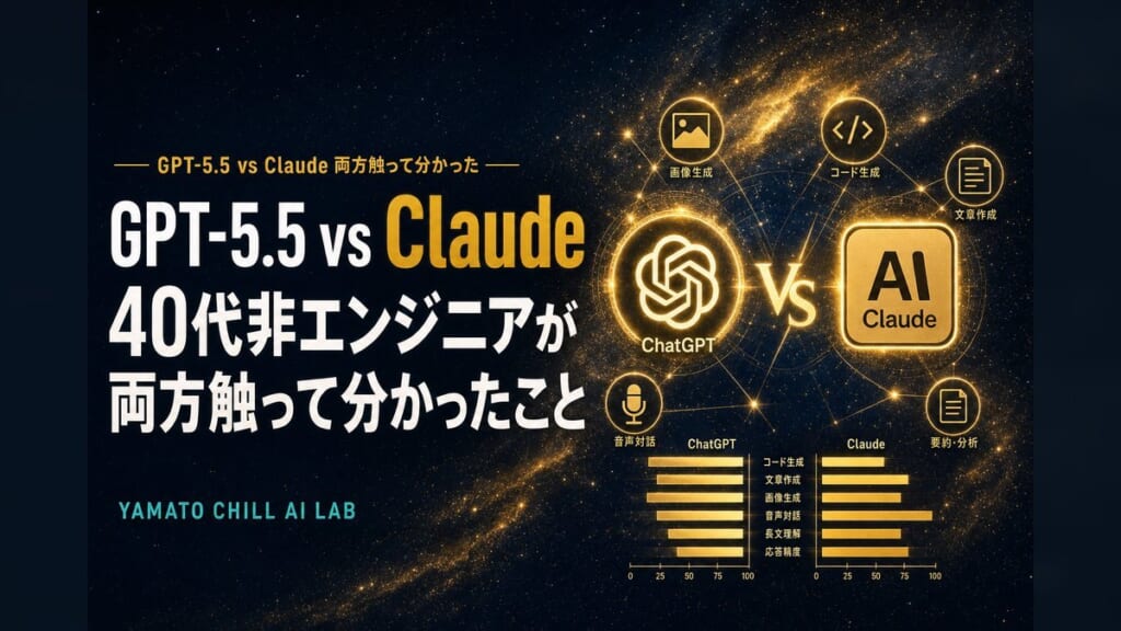 最新の対話AI2つを40代非エンジニアが両方触って分かった得意不得意のアイキャッチ