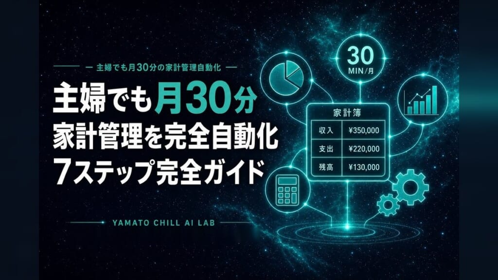 主婦でも月30分でClaude Codeで家計管理を完全自動化するアイキャッチ