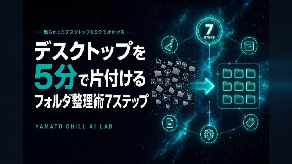 AIへの日本語ひと言でデスクトップを5分で片付けるフォルダ整理のアイキャッチ