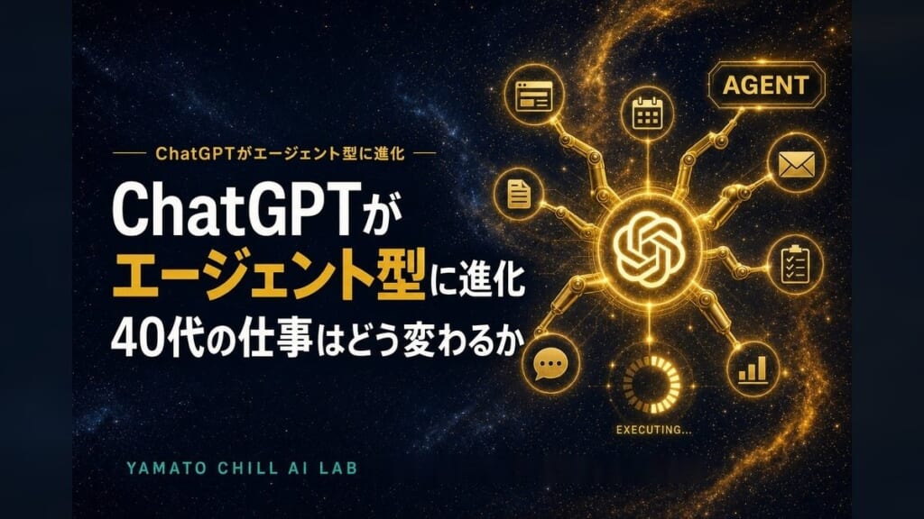 ChatGPTがエージェント型に進化して40代の仕事はどう変わるかのアイキャッチ