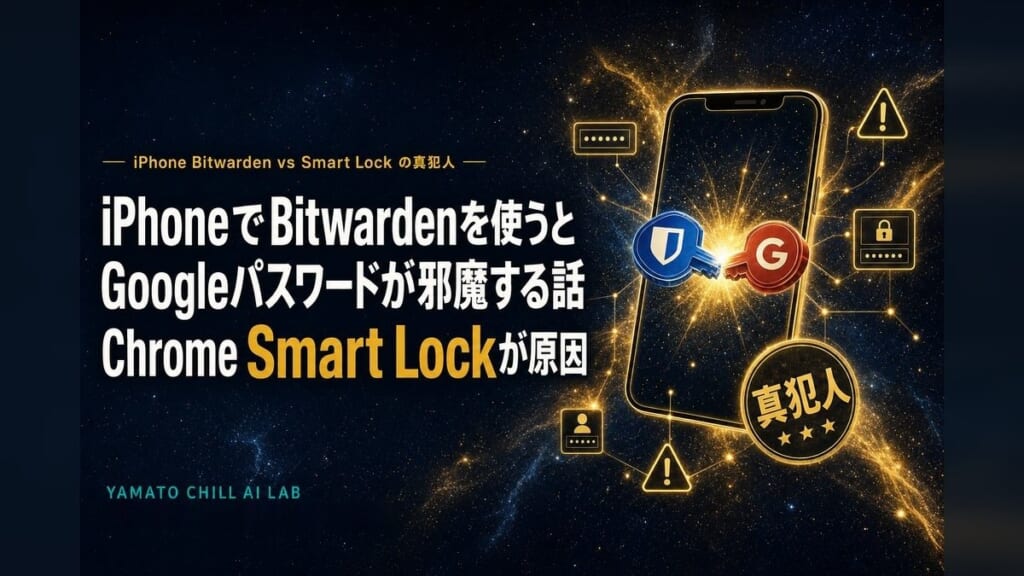 iPhone Bitwarden vs Chrome Smart Lockの真犯人のアイキャッチ