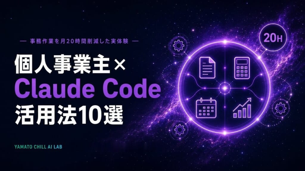個人事業主の事務作業を月20時間減らしたAI活用法10選のアイキャッチ