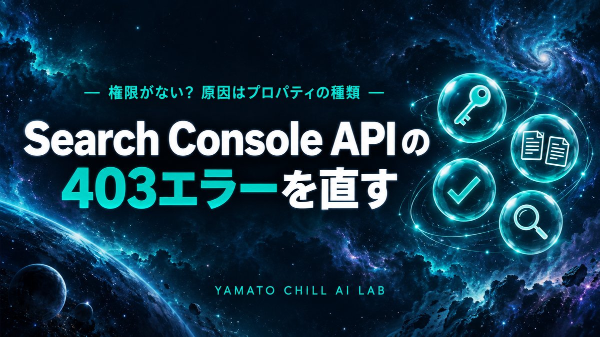 Search Console APIの403エラーを直す（権限がない？原因はプロパティの種類）